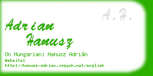 adrian hanusz business card