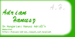 adrian hanusz business card